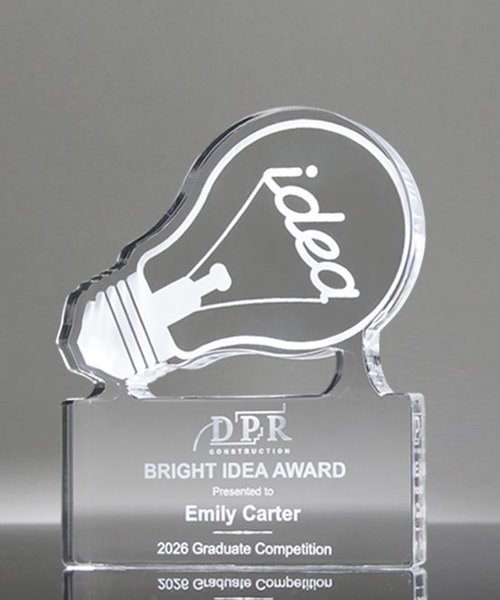 Picture of Idea Lightbulb Acrylic Award - Laser Engraved