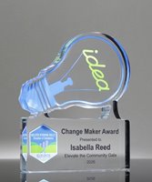 Picture of Idea Lightbulb Acrylic Award - Full Color Printed