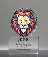 Picture of Acrylic Lion Paperweight Trophy