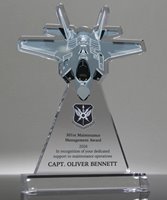 Picture of Acrylic F-35 Lightning Military Jet Trophy