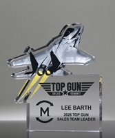 Picture of Acrylic F-15 Jet Paperweight Award