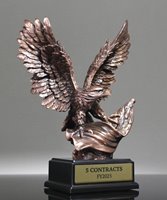 Picture of Bronze Eagle Trophy With American Flag