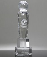 Picture of Majestic Golf Crystal Trophy