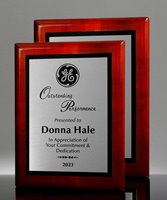 Picture of Gloss Rosewood Econo Award Plaque - Silver Plate