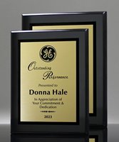 Picture of Gloss Black Econo Award Plaque - Gold Plate