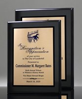 Picture of Gloss Black Econo Award Plaque - Copper Plate