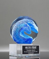 Picture of Ocean Wave Globe Trophy - Clear Base