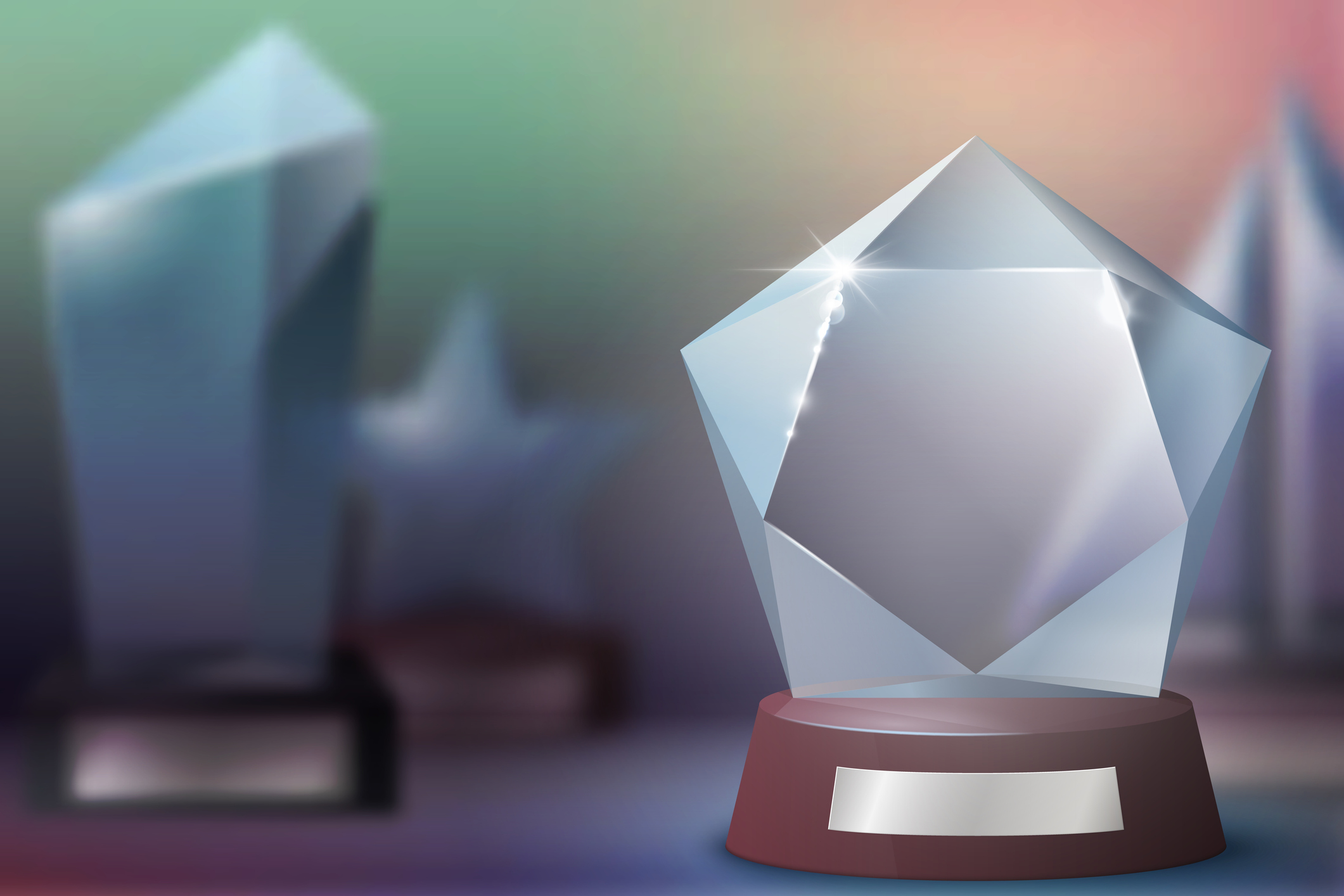 Sublimation Blank Crystal Glass TRIANGLE Award
